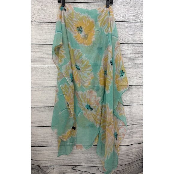 Blue and Pink Floral Scarf - Picture 1 of 1
